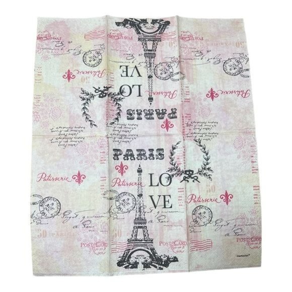 Lot 8 New Paper Napkin Assortment Floral Paris For Decoupage Large 16x13 & 9.5 - Picture 3 of 16